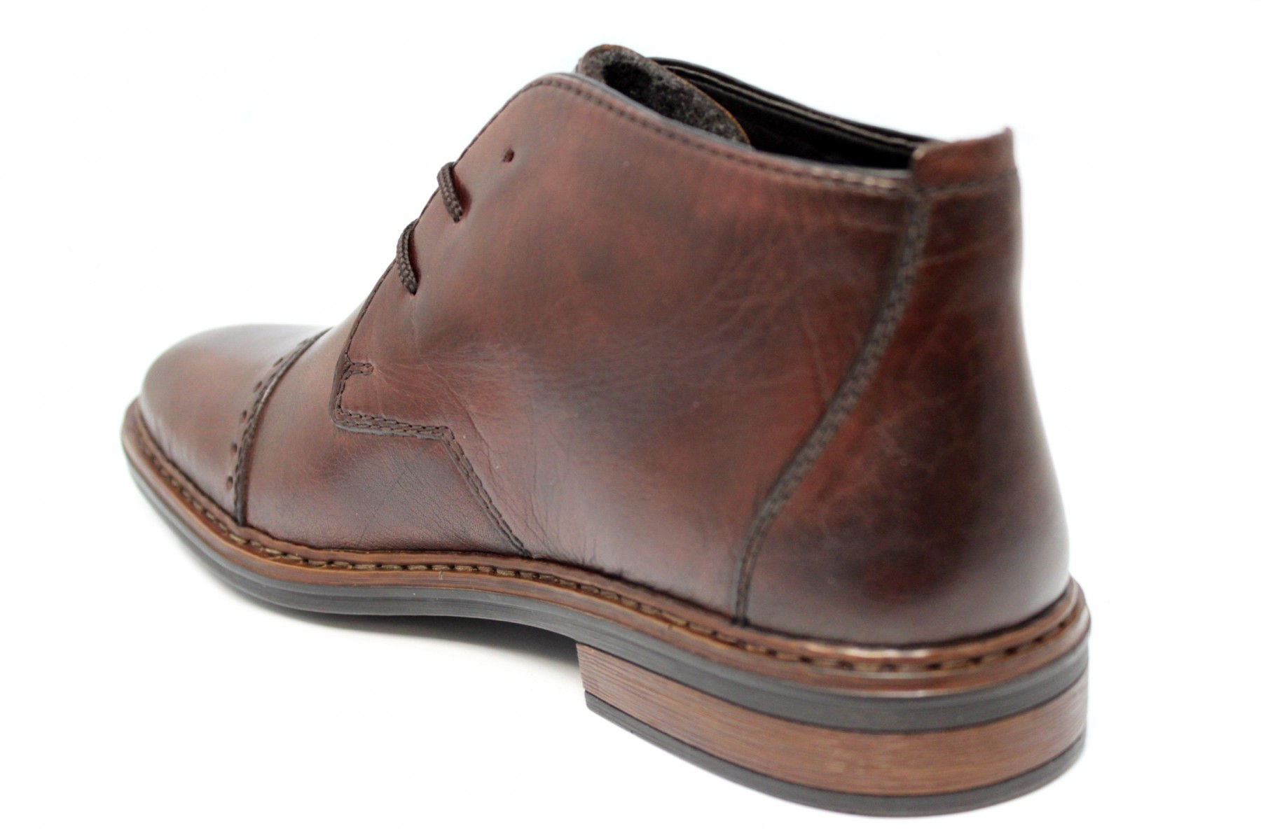 RIEKER MENS WIDE FIT ANKLE BOOTS Brown 