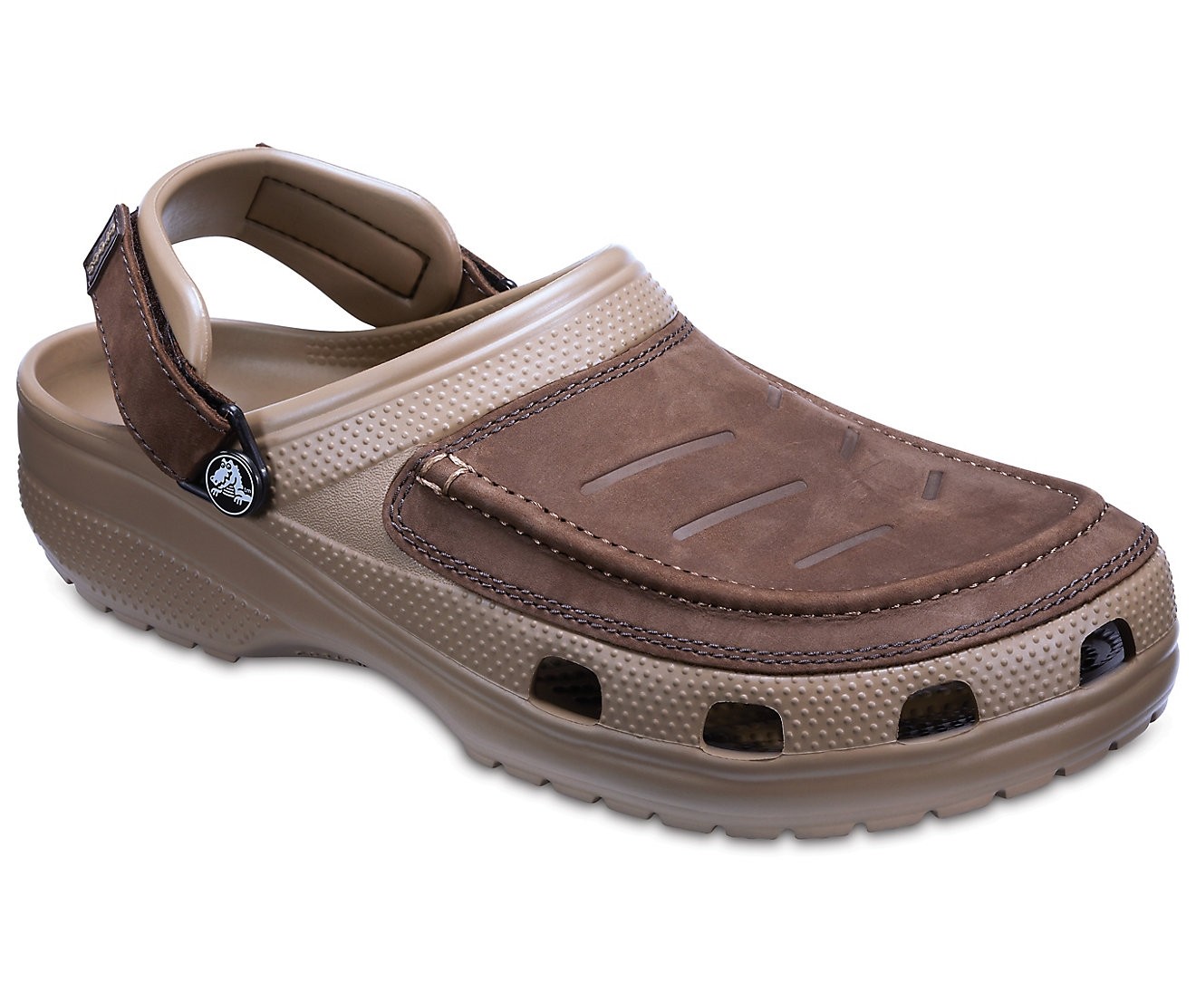 mens leather top crocs