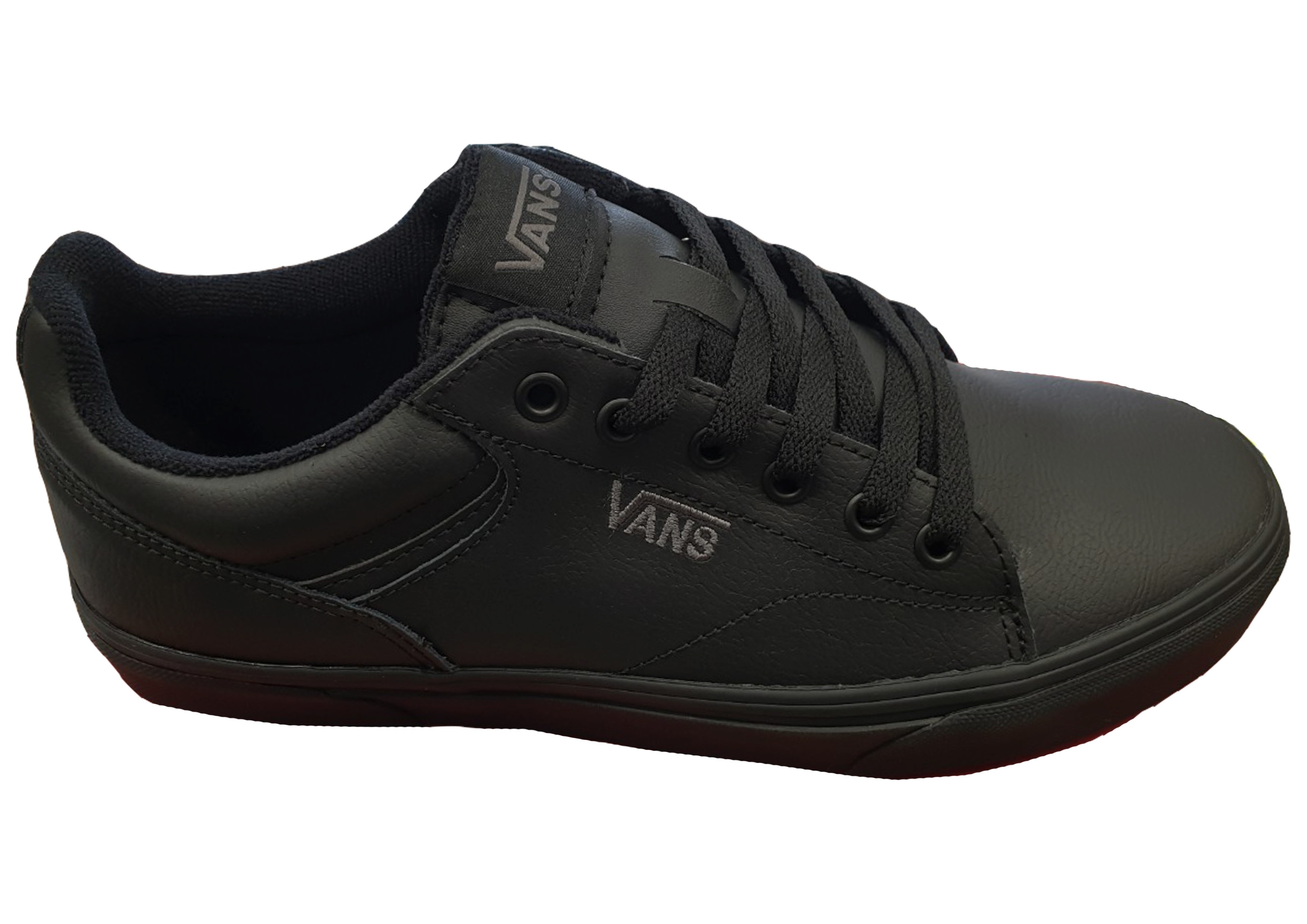 vans leather school shoes