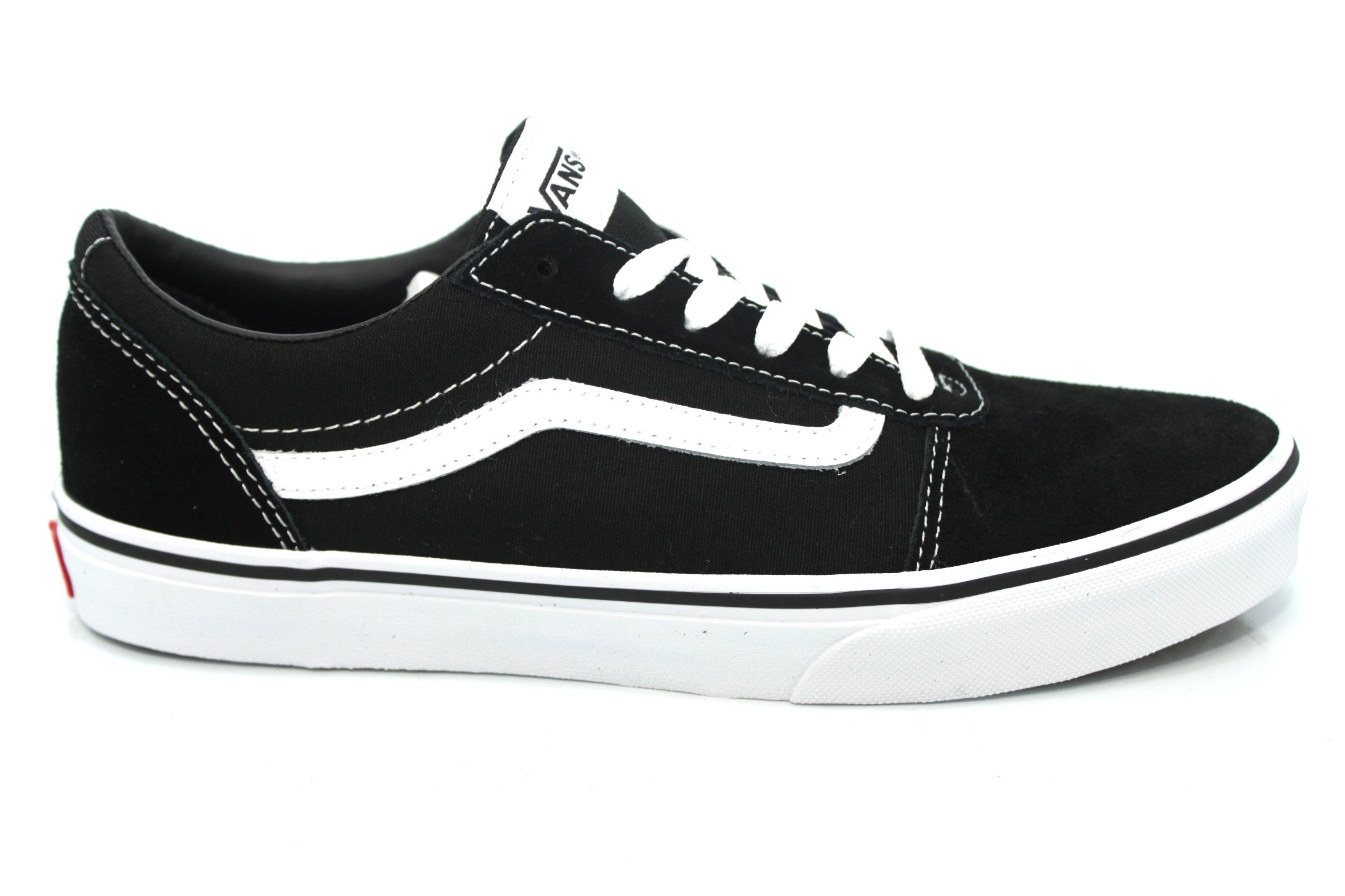 vans black and white size 6